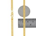 10k Yellow Gold 4mm Franco Chain Necklace, Mens VIP