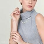 14K Gold AAA Quality White Pearl Necklace for Women