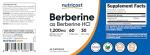 Berberine HCl 600mg, 60 Veg Caps - Gluten-Free