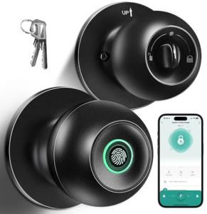 Smart Fingerprint Door Knob with Biometric App Control