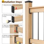 Deck Railing Bracket Connectors for 2x4 Wood Post