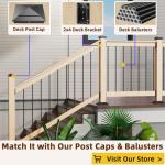 Deck Railing Bracket Connectors for 2x4 Wood Post