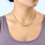 Nuragold 14k Yellow Gold Miami Cuban Link Necklace