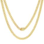 Nuragold 14k Yellow Gold Miami Cuban Link Necklace