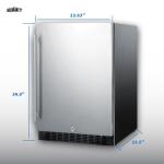 Summit Outdoor Undercounter All-Refrigerator with Glass Shelves