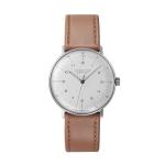 JUNGHANS Max Bill Handaufzug Hand-Winding Sapphire Crystal Beige Leather Watch 027/3701.02
