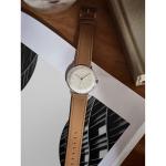 JUNGHANS Max Bill Handaufzug Hand-Winding Sapphire Crystal Beige Leather Watch 027/3701.02