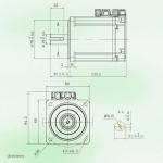 750W AC Servo Motor Kit with Brake, 3000rpm