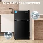 Upstreman 3.1 Cu.Ft Double Door Mini Fridge