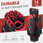 14-Way Pro Golf Cart Bag for Men with Rain Cover