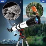 MEEZAA Astronomy Telescope, 90mm Aperture, Phone Adapter Bag