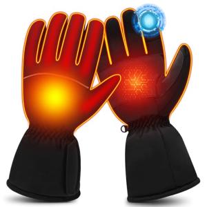 CODSOK Heated Gloves for Men Women, Electric Waterproof Windproof Warming Gloves, 3.7V Rechargable Hand Warmers for Hiking Cycling Hunting Skiing Camping Fishing