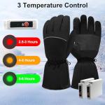 CODSOK Heated Gloves for Men Women, Electric Waterproof Windproof Warming Gloves, 3.7V Rechargable Hand Warmers for Hiking Cycling Hunting Skiing Camping Fishing