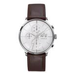 JUNGHANS Meister Chronoscope Watch Brown Horse Leather