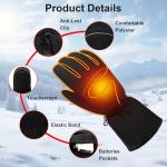 CODSOK Heated Gloves for Men Women, Electric Waterproof Windproof Warming Gloves, 3.7V Rechargable Hand Warmers for Hiking Cycling Hunting Skiing Camping Fishing