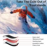 CODSOK Heated Gloves for Men Women, Electric Waterproof Windproof Warming Gloves, 3.7V Rechargable Hand Warmers for Hiking Cycling Hunting Skiing Camping Fishing