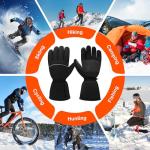 CODSOK Heated Gloves for Men Women, Electric Waterproof Windproof Warming Gloves, 3.7V Rechargable Hand Warmers for Hiking Cycling Hunting Skiing Camping Fishing