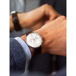 JUNGHANS Meister Chronoscope Watch Brown Horse Leather