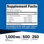 Nutricost BCAA 1000mg Capsules, 500 Count