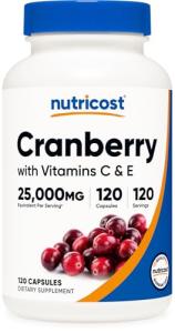 Nutricost Cranberry Extract Capsules with Vitamin C & E