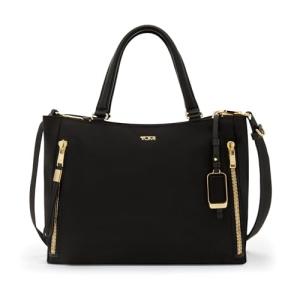 TUMI Voyageur Valetta Large Tote - Black/Gold