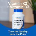 12-month supply Nutricost Vitamin K2 + D3 Softgels