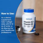 12-month supply Nutricost Vitamin K2 + D3 Softgels