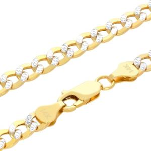 Nuragold 14k Yellow Gold Cuban Chain Necklace