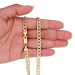 Nuragold 14k Yellow Gold Cuban Chain Necklace