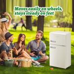 DESMALL Retro 2-Door Mini Fridge, 3.5 CU.FT