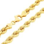Nuragold 10k Yellow Gold Diamond Cut Rope Chain Bracelet