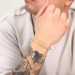 Nuragold 10k Yellow Gold Diamond Cut Rope Chain Bracelet