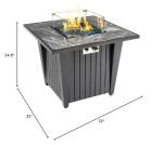 AJ 32" Propane Fire Pit Table, Marble Ceramic Top