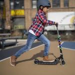 Jetson Scooters - Jupiter Kick Scooter (Black) - Collapsible Portable Kids Push Scooter - Lightweight Folding Design with High Visibility RGB Light Up LEDs on Stem, Wheels, and Deck