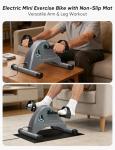 Motorized Mini Exercise Bike Pedal Exerciser for Seniors Rehab Training, LUBBYGIM Electric Under Desk Bike Pedal Exerciser for Arm/Leg Fitness & Physical Therapy, 6 Levels Speed Adjustment
