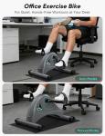 Motorized Mini Exercise Bike Pedal Exerciser for Seniors Rehab Training, LUBBYGIM Electric Under Desk Bike Pedal Exerciser for Arm/Leg Fitness & Physical Therapy, 6 Levels Speed Adjustment