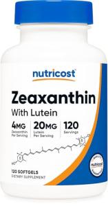 Nutricost Zeaxanthin & Lutein 20mg - 120 Softgels