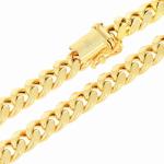 Nuragold 14k Yellow Gold Cuban Link Chain Bracelet