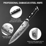 SHAN ZU 7-Piece Damascus Chef Knife Set