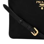 Prada Black Nylon Crossbody Bag with Soft Calf Trim