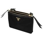 Prada Black Nylon Crossbody Bag with Soft Calf Trim