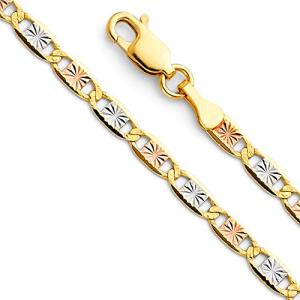14k REAL Tri Color Gold Men's Star Chain - 24