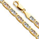 14k REAL Tri Color Gold Men's Star Chain - 24