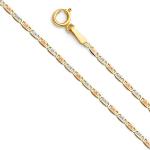 14k REAL Tri Color Gold Men's Star Chain - 24