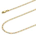 14k REAL Tri Color Gold Men's Star Chain - 24