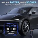 OlarHike Tire Inflator Portable Air Compressor, Smart Dual Hose System, 160PSI Auto Air Pump for Car Tires, Bike,Bicycle, Motorcycles,Electric Pump with LED Light & Digital Pressure Gauge