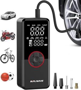 Tire Inflator Portable Air Compressor,150PSI Faster Inflation Cordless Tire Air Pump with Digital Gauge,Auto Shut-Off,LED Light,Electric Air Pump for Car Tires,SUV, Motorcycle, Bike, Balls