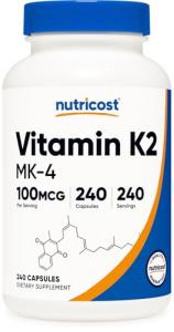 Nutricost Vitamin K2 (MK4) 240 Capsules - Gluten Free