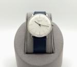 Junghans Max Bill Automatic 27/3501.02 38mm White Dial Steel Blue Leather Strap