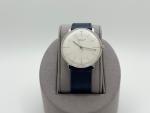 Junghans Max Bill Automatic 27/3501.02 38mm White Dial Steel Blue Leather Strap